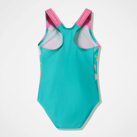 Infant Girls Placement One Piece Turquoise/Pink