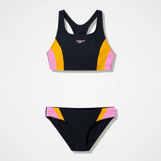 Women's Colorblock Two Piece Black/Peach