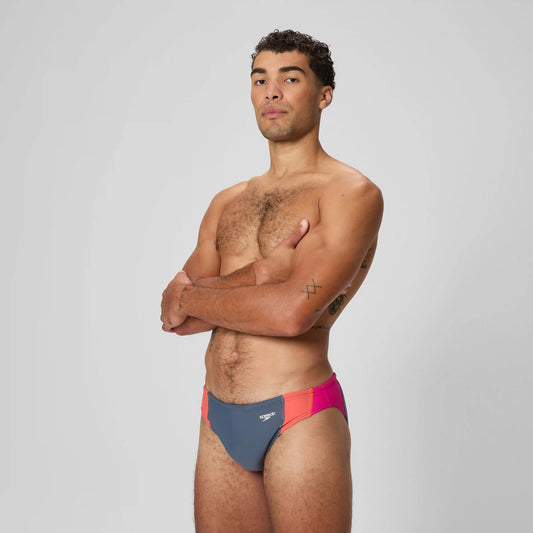 Men's Beachstar Colorblock Brief Grey/Coral