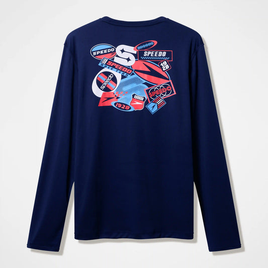Men's Long Sleeve Swim Shirt Navy