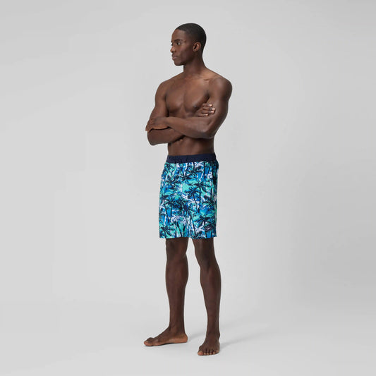 Men's Printed Bondi Swim Shorts Blue