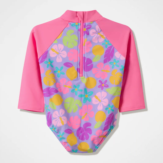 Infant Girls Long Sleeve One Piece Pink
