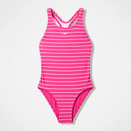 Girls Medalist Printed Swimsuit Pink