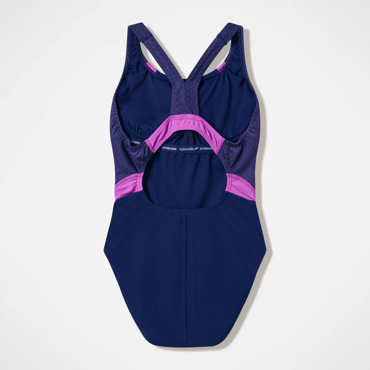 Women's Quantum Rib Splice One Piece Navy/Pink