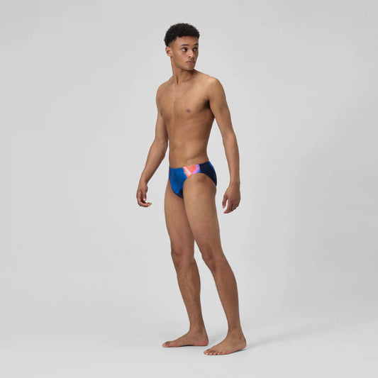 Men's Print Beachstar Brief Blue/Orange
