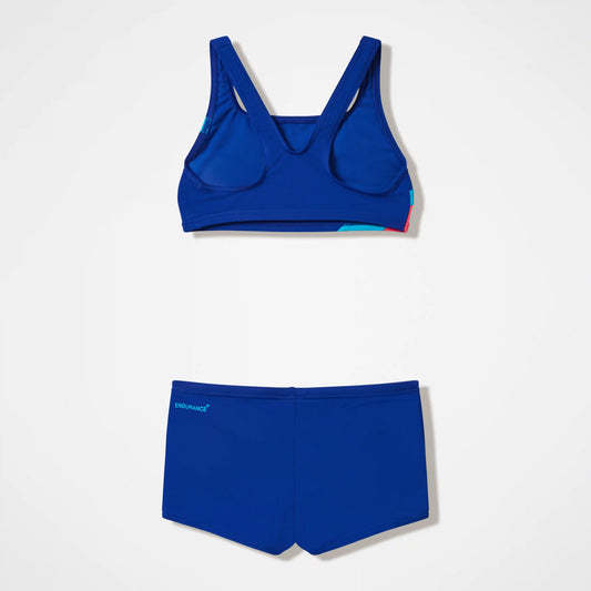 Girls Hyperboom Butterfly Back Two Piece Navy/Teal