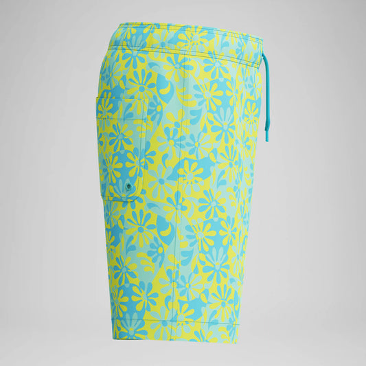 Boys Print Redondo Volley Swim Shorts Blue/Green