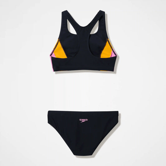 Women's Colorblock Two Piece Black/Peach