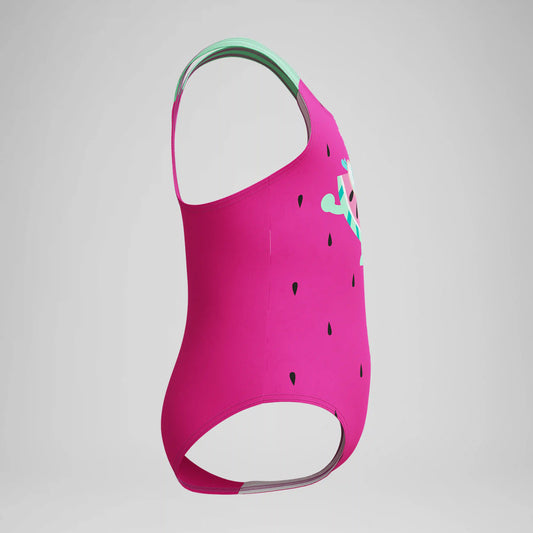Infant Girls Learn to Swim Printed Swimsuit Pink