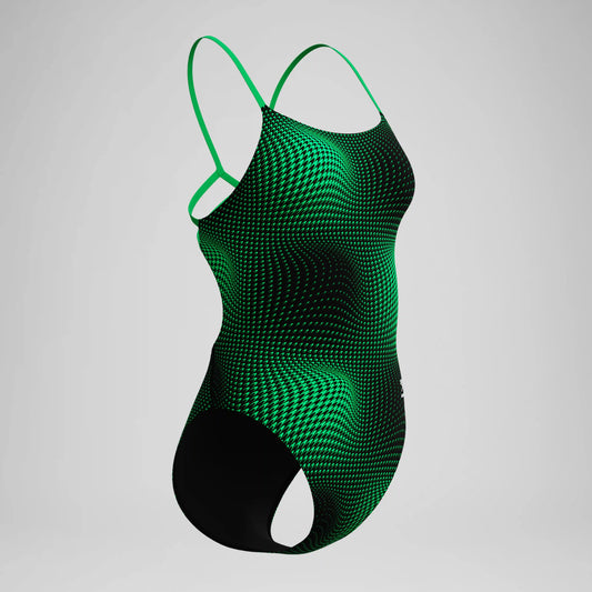 Women's Flow Strappy Crossback One Piece Green