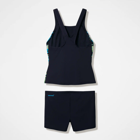 Women's Hyperboom Splice Tankini Set Black/Turquoise