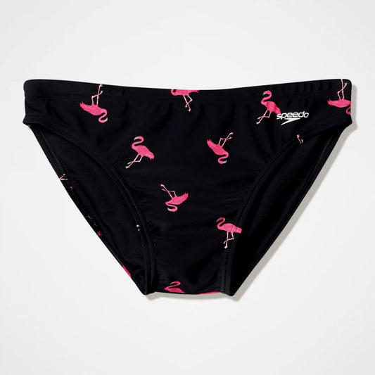 Men's The Speedo Printed Briefs Black