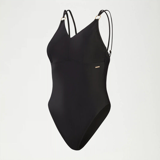 Women's Shaping Strappy One Piece Black