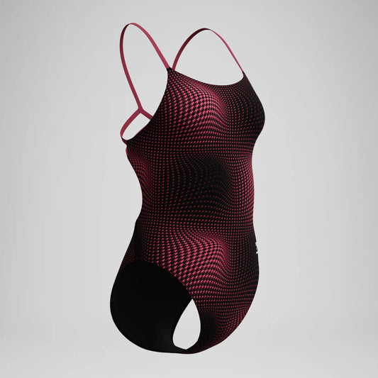 Women's Flow Strappy Crossback One Piece Maroon