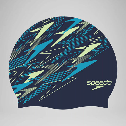 Adult Printed Silicone One Cap Teal/Blue