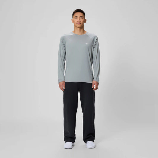 Men's Easy Solid Long Sleeve Swim Rashguard Gray