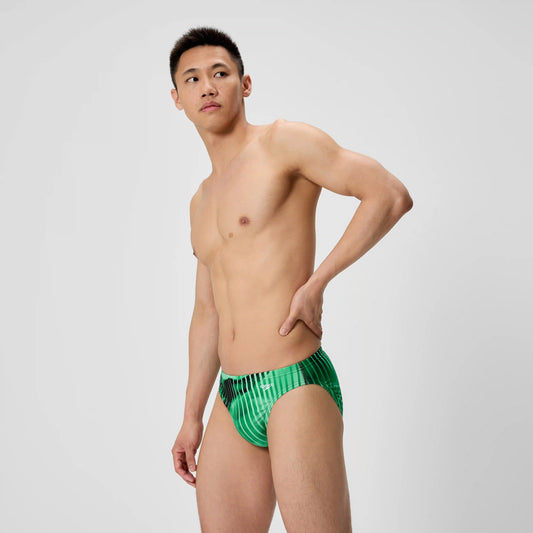 Men's Club Training Printed Brief Green/Black