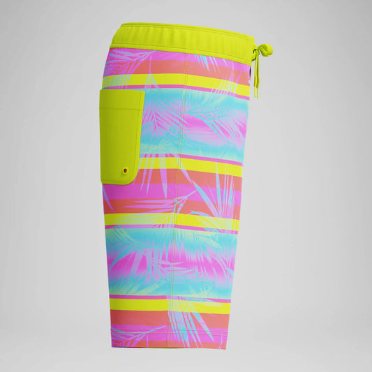 Kid's Print Boardshort Blue/Pink