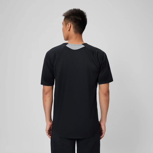 Men's Speedo Short Sleeve Training Swim Rashguard Black