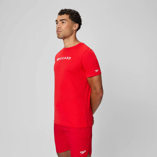 Men's Guard New Easy Short Sleeve Rashguard Red
